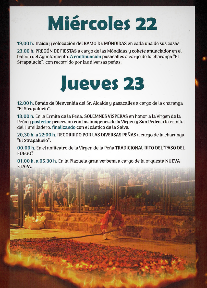 Fiestas San Juan 2022 en San Pedro Manrique, programa de fiestas.