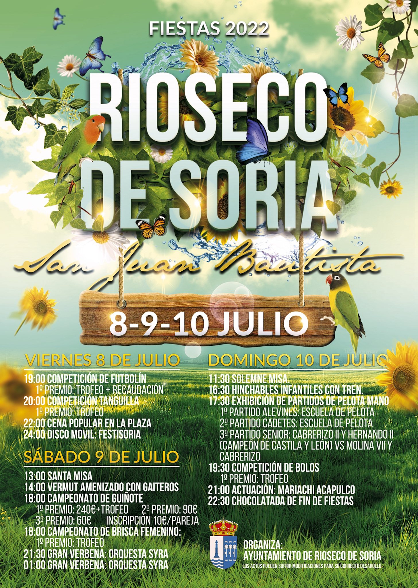 Cartel de las Fiestas Patronales de Rioseco de Soria