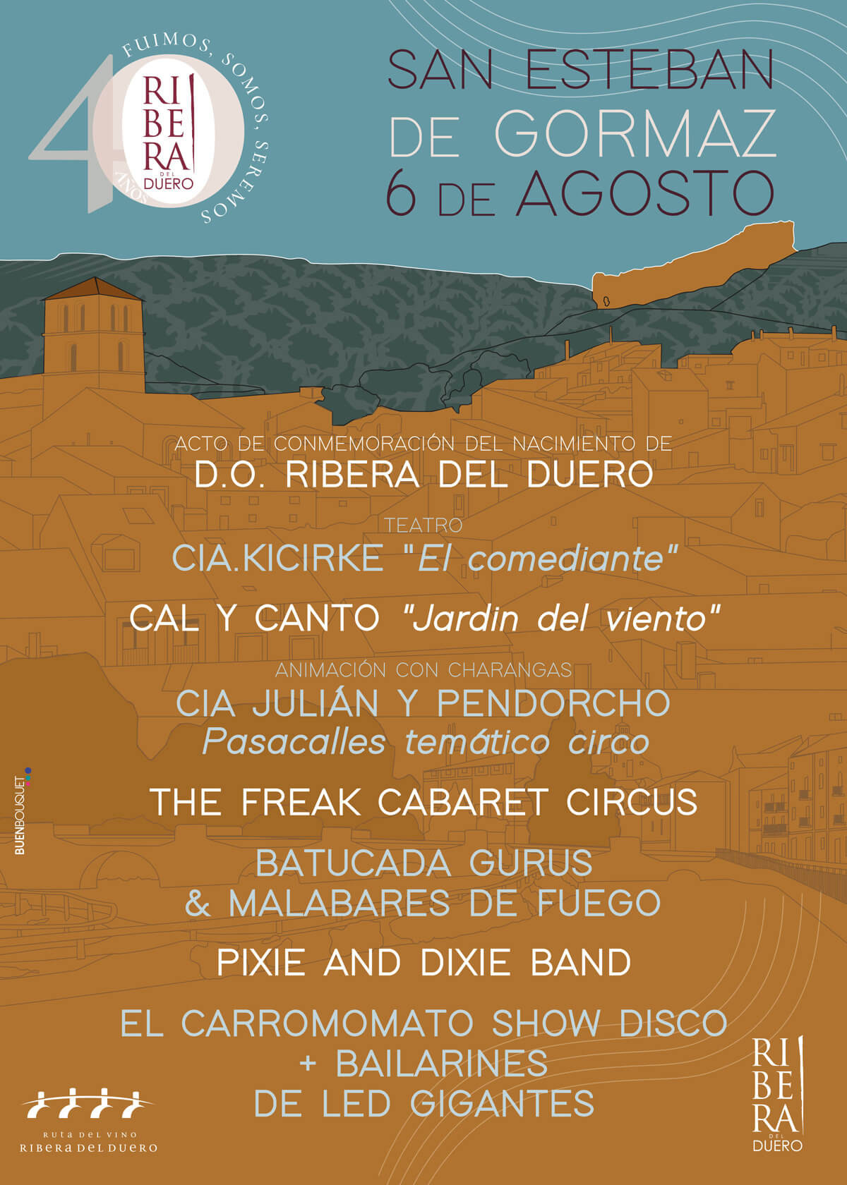 Cartel 40 aniversario de la Denominación de Origen Ribera del Duero