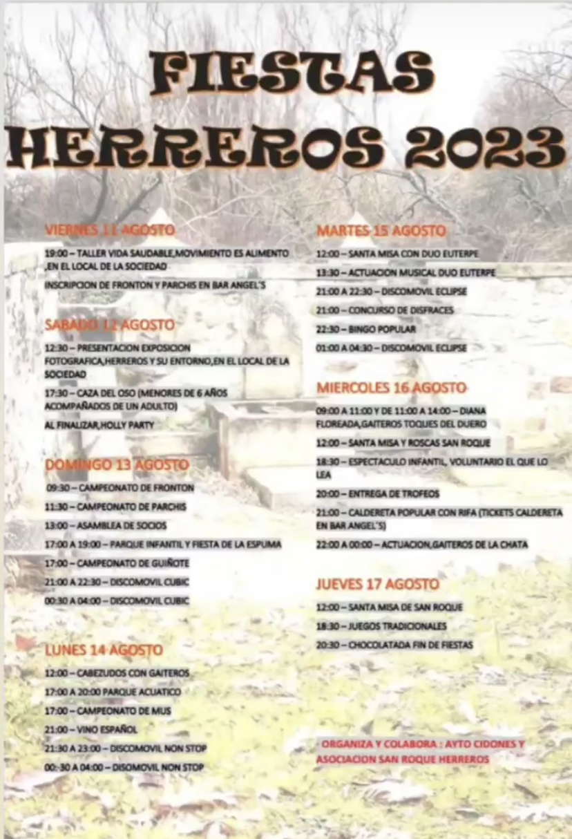 Cartel de Fiestas de Herreros