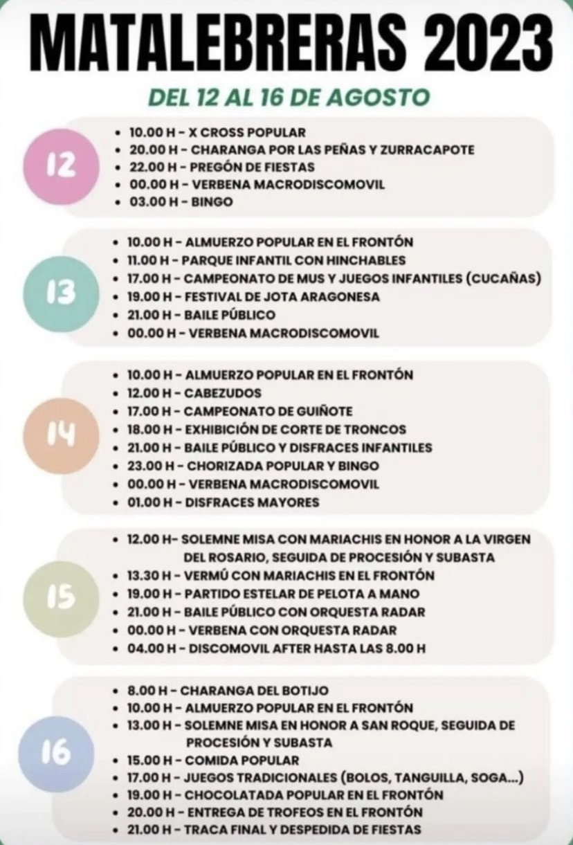 Cartel de Fiestas de Matalebreras