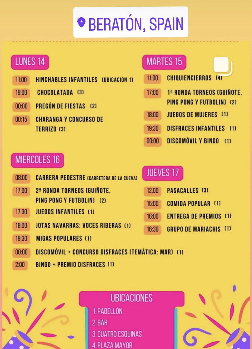 Cartel de Fiestas de Beratón