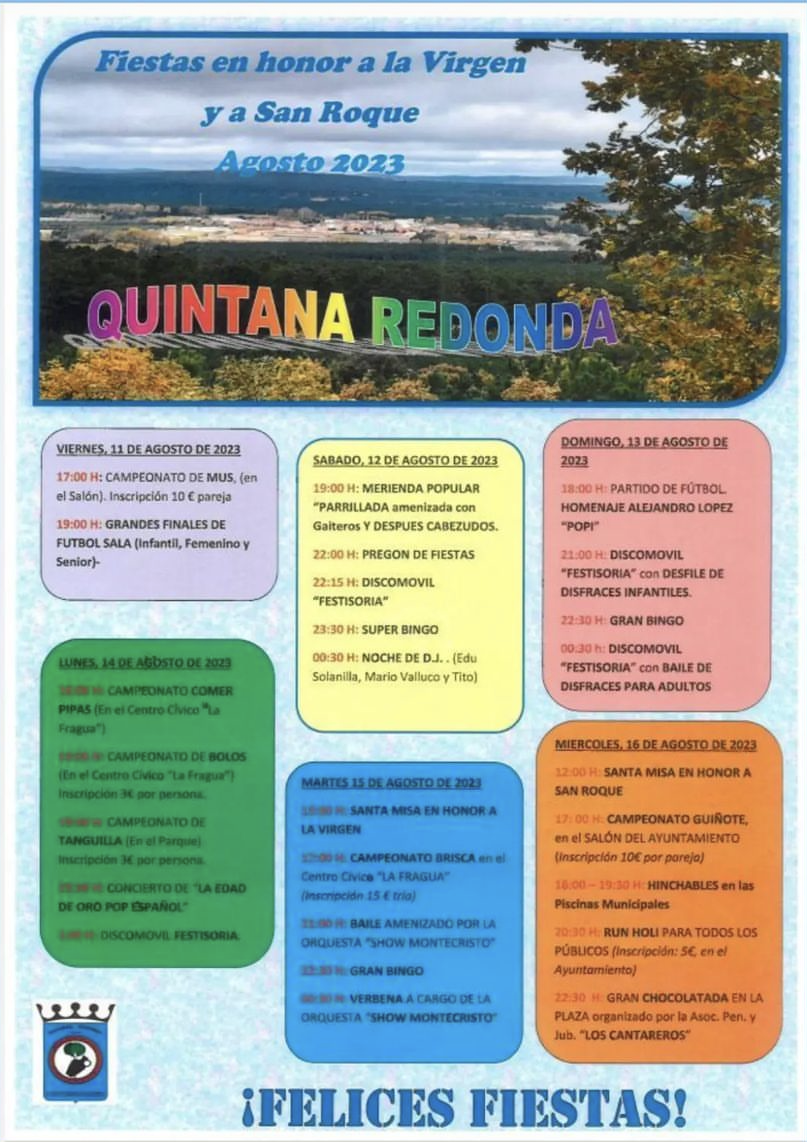 Cartel de Fiestas de Quintana Redonda