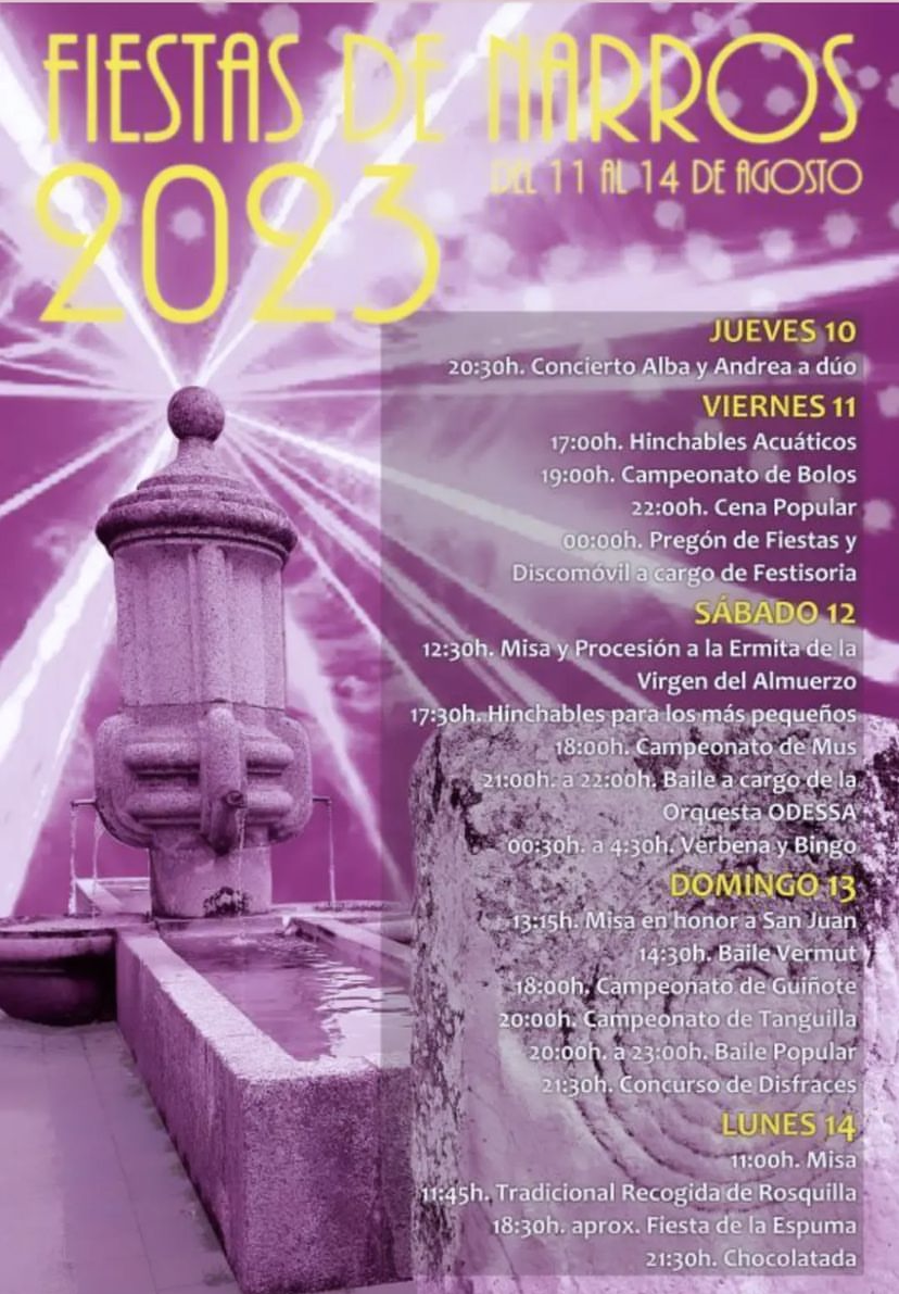 Cartel de Fiestas de Narros